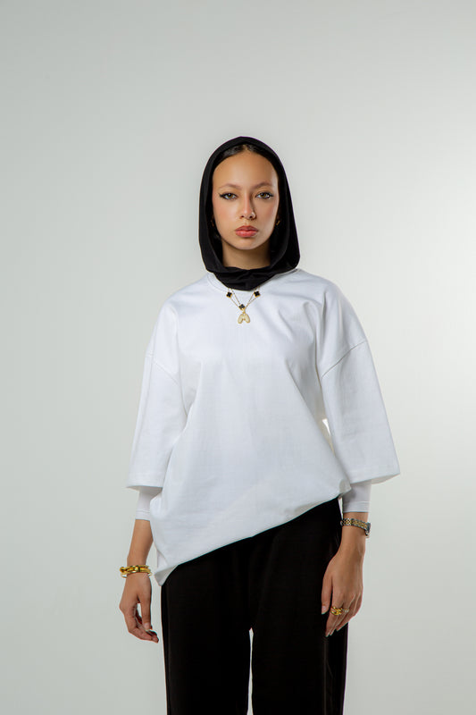 White Oversized Tee