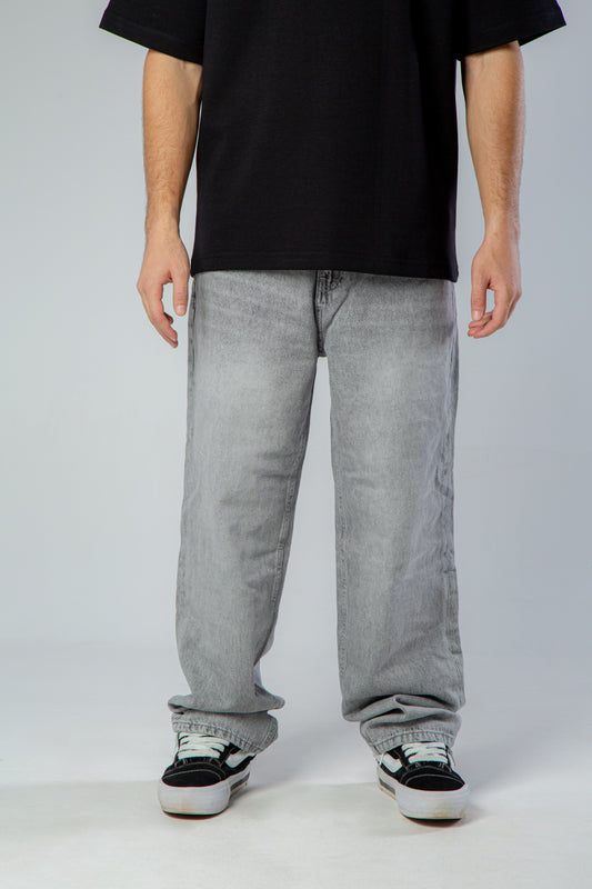 Light Grey Wide Leg Jeans