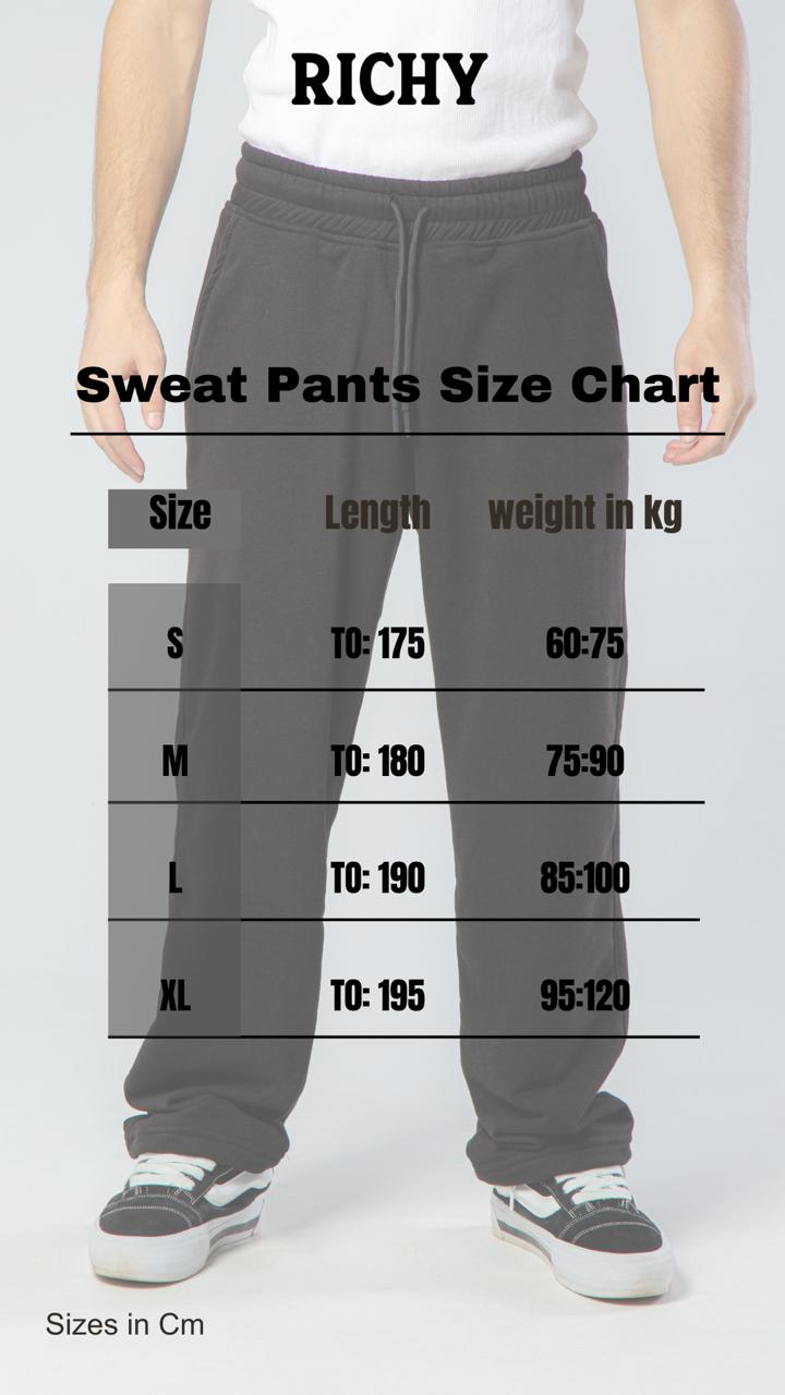 Black Wide Leg Sweat Pants